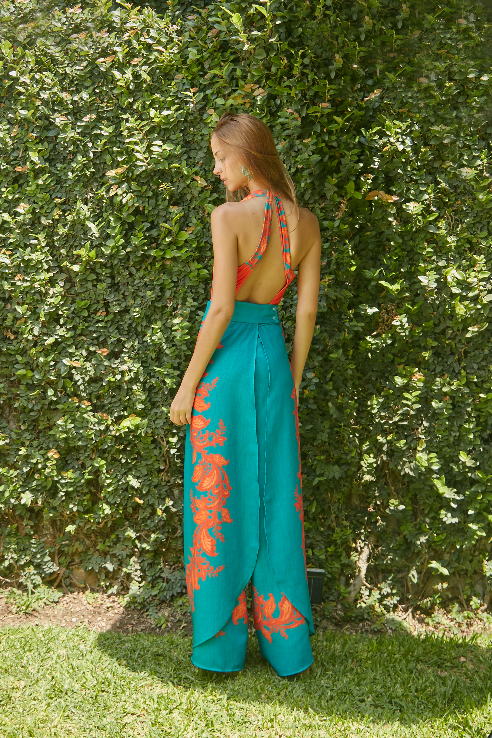 Pantalón Art Nouveau Turquesa