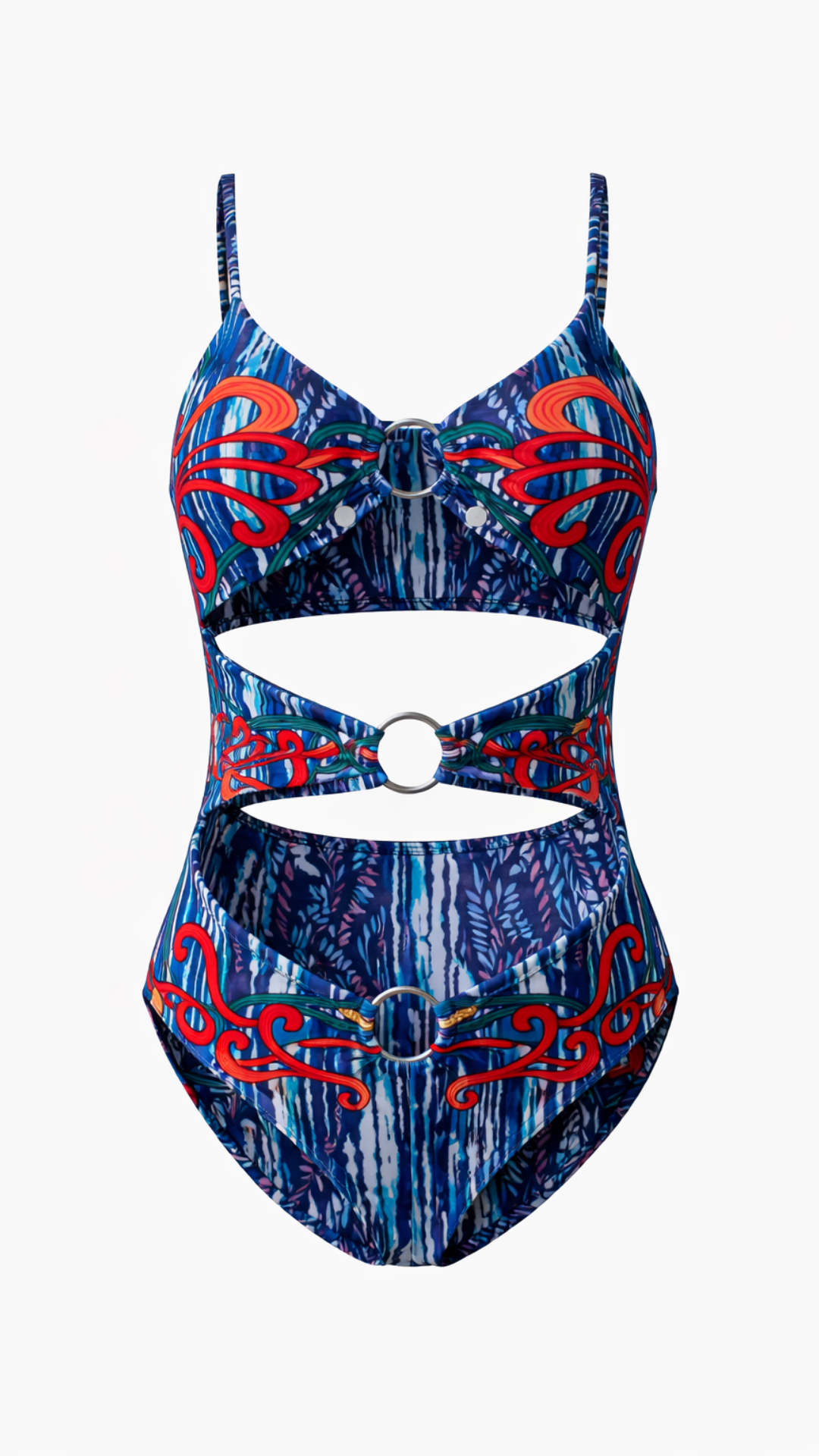 Ropa de baño Art Nouveau Fresa y Turquesa