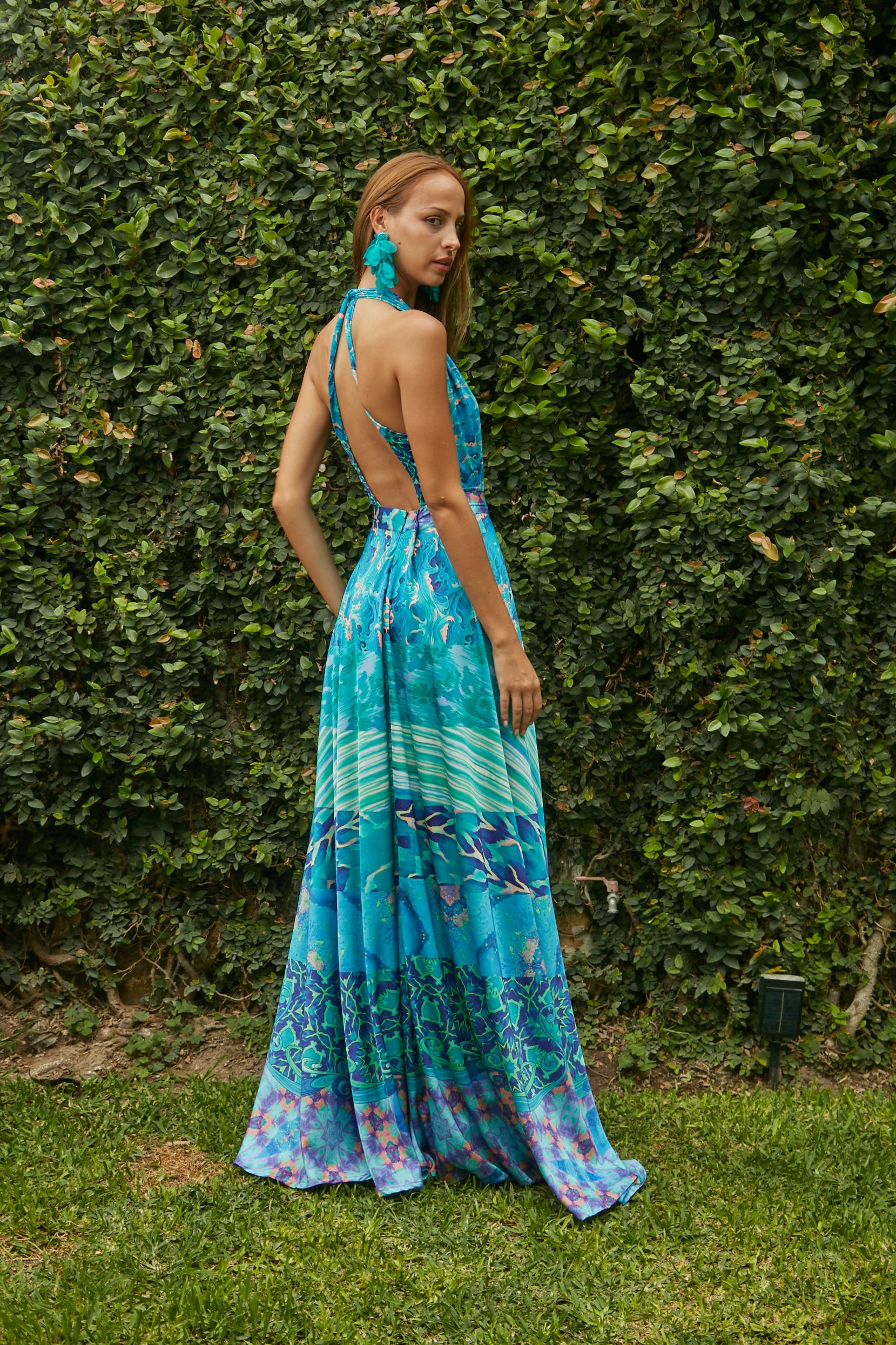 Falda Art Nouveau Turquesa