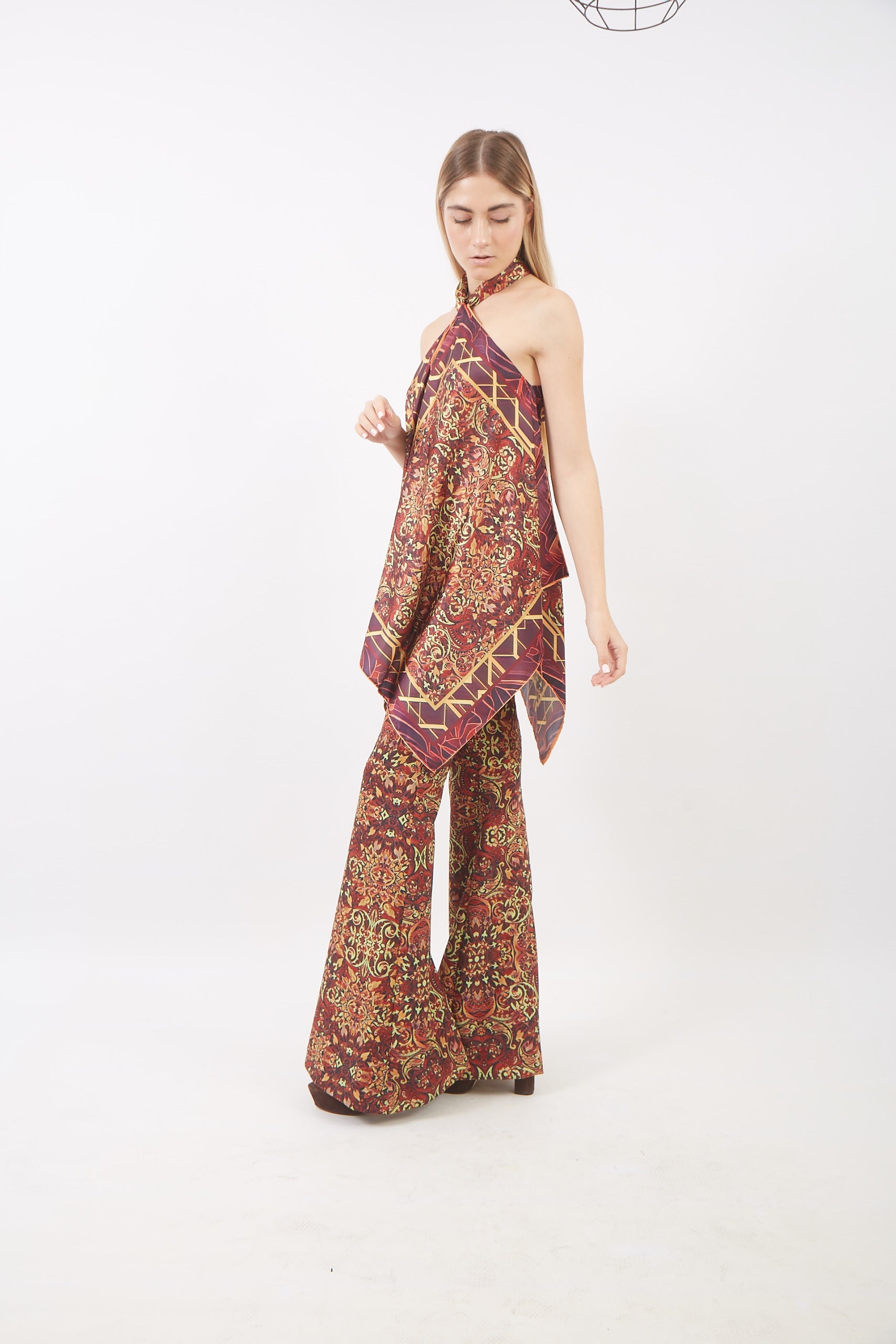 TERRACOTA PAISLEY BELL PANT